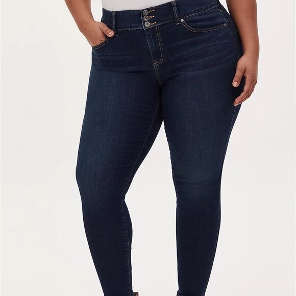 Torrid Jegging Super Soft Dark Wash - Picture 1 of 9